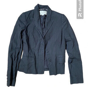 H&M + Madonna Black cotton Rayon Blazer Sz  8